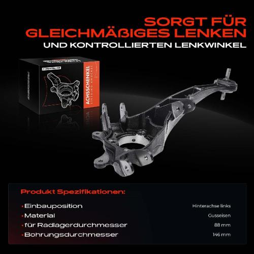 1x Achsschenkel Radaufhängung Hinterachse Links für Mitsubishi Lancer VIII Outlander II Bild 1x Achsschenkel Radaufhängung Hinterachse Links für Mitsubishi Lancer VIII Outlander II