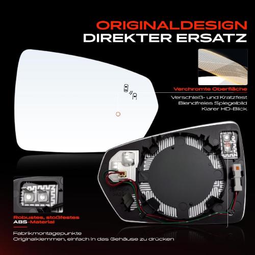 1x Spiegelglas Außenspiegel rechts für VW Polo AE1 AW1 BZ1 Audi A1 City Carver GBH Bild 1x Spiegelglas Außenspiegel rechts für VW Polo AE1 AW1 BZ1 Audi A1 City Carver GBH