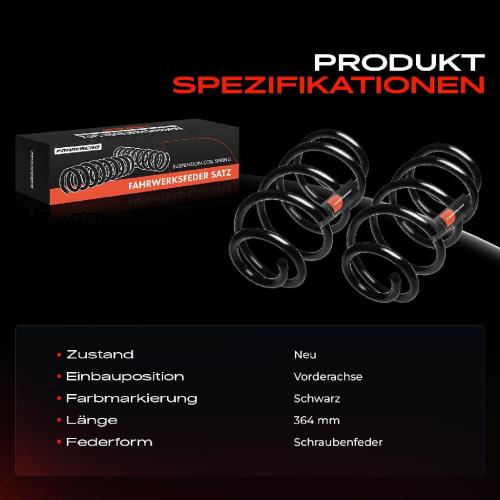 2x Fahrwerksfeder Vorderachse für VW Transporter V 7H 7J 2003-2015 Bild 2x Fahrwerksfeder Vorderachse für VW Transporter V 7H 7J 2003-2015