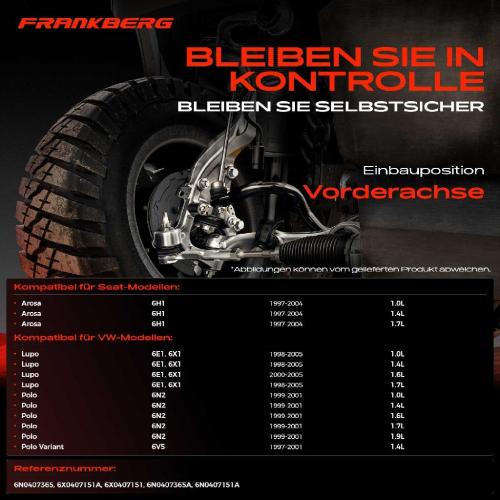 1x Querlenker Satz Vorderachse für VW Lupo Polo Variant Seat Arosa 1.0L 1.4L 1.7L 1.6L 1.9L 1997-2005 Bild 1x Querlenker Satz Vorderachse für VW Lupo Polo Variant Seat Arosa 1.0L 1.4L 1.7L 1.6L 1.9L 1997-2005