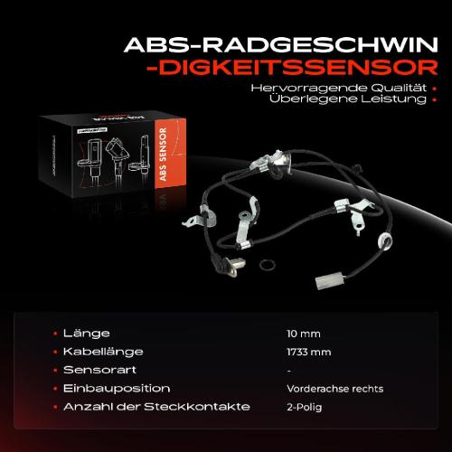 Frankberg 1x ABS Sensor Vorderachse rechts für Mazda B-Serie UN BT-50 Pick-up CD UN 2.5L 1999-2015 Bild Frankberg 1x ABS Sensor Vorderachse rechts für Mazda B-Serie UN BT-50 Pick-up CD UN 2.5L 1999-2015