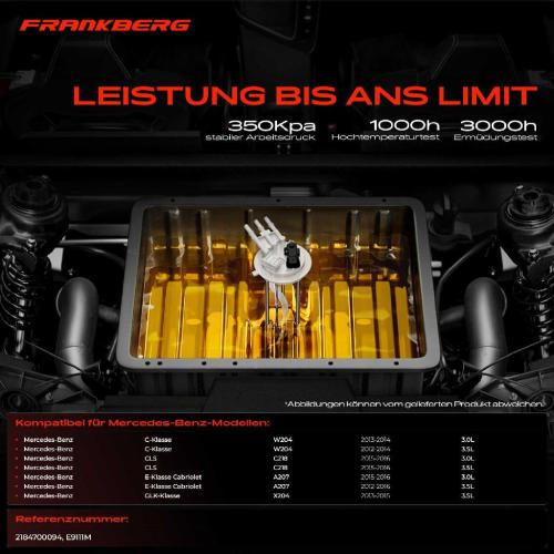 1x Kraftstoffpumpe für Mercedes-Benz C-Klasse W204 CLS C218 E-Klasse Cabriolet A207 GLK-Klasse X204 Bild 1x Kraftstoffpumpe für Mercedes-Benz C-Klasse W204 CLS C218 E-Klasse Cabriolet A207 GLK-Klasse X204