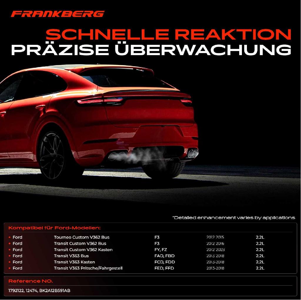 1x Abgastemperatursensor für Ford Transit V363 Pritsche/Fahrgestell Kasten Bus