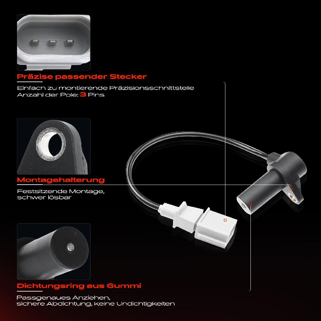 1x Kurbelwellensensor Impulsgeber für VW Touareg Audi Q7 Porsche Cayenne 2002-2018