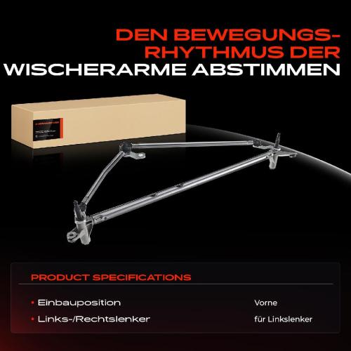 Frankberg 1x Wischergestänge Vorne für Saab 9-3 Cabriolet Kombi YS3F 2002-2015 Bild Frankberg 1x Wischergestänge Vorne für Saab 9-3 Cabriolet Kombi YS3F 2002-2015