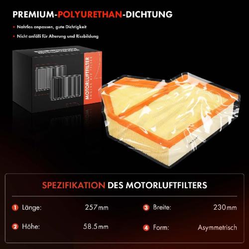 2x Luftfilter Filtereinsatz für BMW 5er E60 E61 6er E63 E64 M5 M 5.0 2004-2010 Bild 2x Luftfilter Filtereinsatz für BMW 5er E60 E61 6er E63 E64 M5 M 5.0 2004-2010