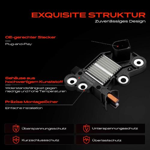 1x Lichtmaschinenregler Generatorregler für VW Golf Passat Audi A3 Seat Ateca Skoda Bild 1x Lichtmaschinenregler Generatorregler für VW Golf Passat Audi A3 Seat Ateca Skoda