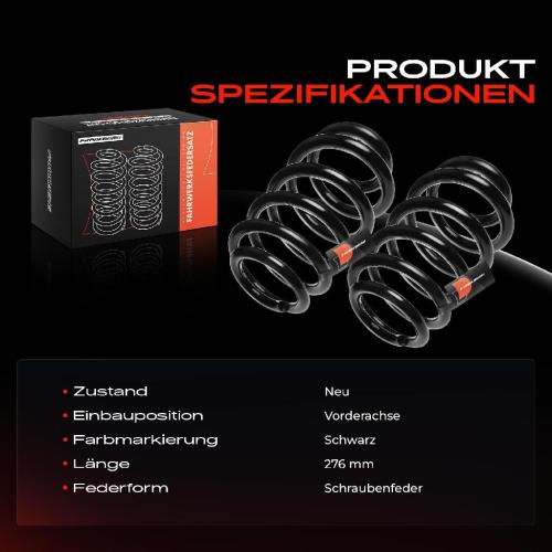 2x Fahrwerksfeder Vorderachse für Audi A4 8E2 B6 8EC B7 A4 Avant 8E5 B6 8ED B7 2000-2008 Bild 2x Fahrwerksfeder Vorderachse für Audi A4 8E2 B6 8EC B7 A4 Avant 8E5 B6 8ED B7 2000-2008