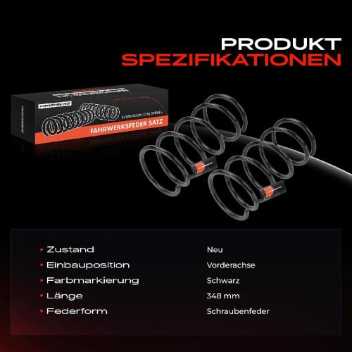 Frankberg 2x Fahrwerksfeder Vorderachse für Hyundai Matrix FC 1.5L 1.8L 2001-2010 Bild Frankberg 2x Fahrwerksfeder Vorderachse für Hyundai Matrix FC 1.5L 1.8L 2001-2010