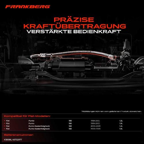 1x Seilzug Feststellbremse Hinterachse beidseitig für Fiat Punto Kasten/Schrägheck 188 1999-2012 Bild 1x Seilzug Feststellbremse Hinterachse beidseitig für Fiat Punto Kasten/Schrägheck 188 1999-2012