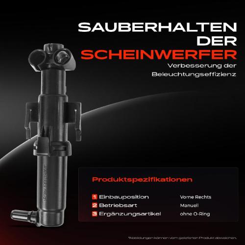 1x Scheinwerferreinigung Waschwasserdüse Vorne Rechts für BMW 5ER F07 F10 F11 F18 Bild 1x Scheinwerferreinigung Waschwasserdüse Vorne Rechts für BMW 5ER F07 F10 F11 F18
