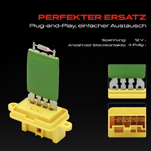 1x Widerstand Vorwiderstand Gebläsemotor für Citroën Berlingo GFK GJK MF Peugeot Partner 5 G Bild 1x Widerstand Vorwiderstand Gebläsemotor für Citroën Berlingo GFK GJK MF Peugeot Partner 5 G