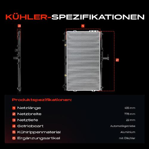 1x Kühler Wasserkühler Motorkühler für Hyundai H-1 Cargo TQ Bj ab 2008 Bild 1x Kühler Wasserkühler Motorkühler für Hyundai H-1 Cargo TQ Bj ab 2008