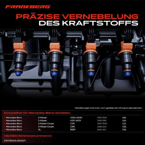 12x Einspritzventil Einspritzdüse für Mercedes-Benz W220 W221 C215 C216 R230 5.5L Bild 12x Einspritzventil Einspritzdüse für Mercedes-Benz W220 W221 C215 C216 R230 5.5L