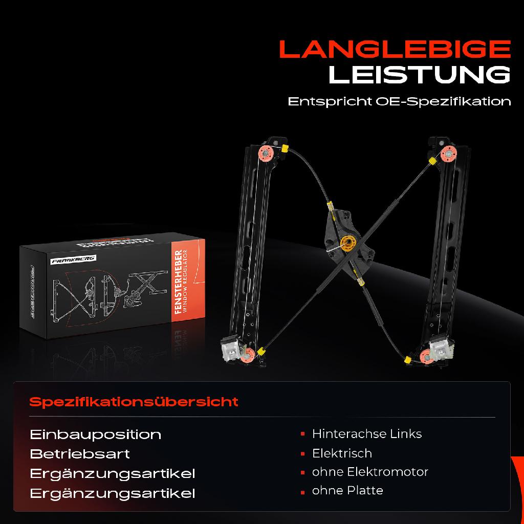 1x Fensterheber Hinten Links für Seat Alhambra 710 711 VW Sharan 7N