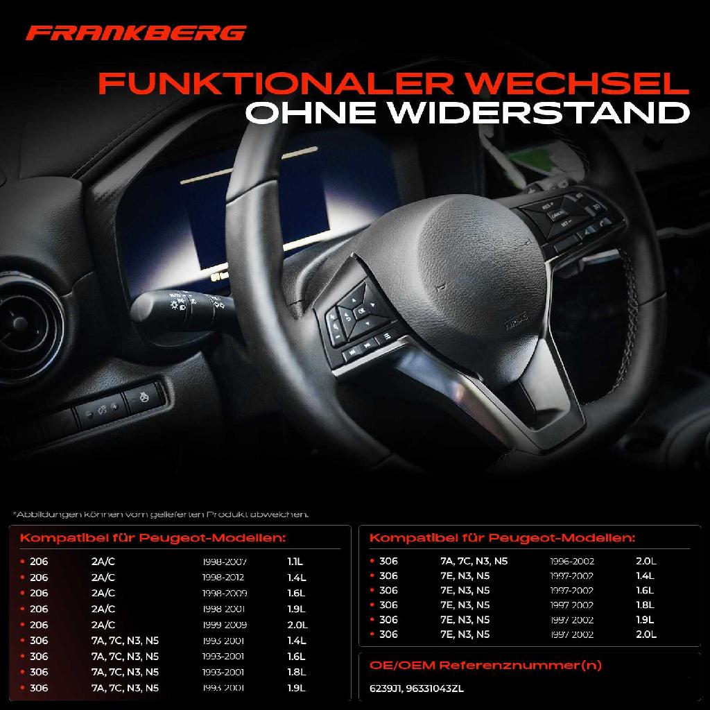 1x Kombischalter Lenkstockschalter für Peugeot 206 Schrägheck 2A/C 306 Break 7E 7A 7C N3