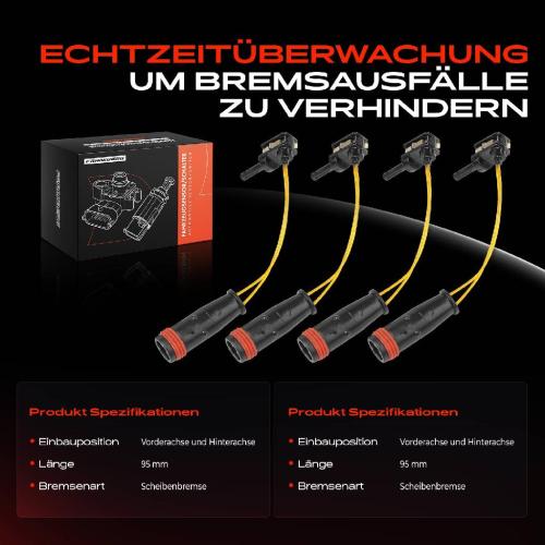 Frankberg 4x Warnkontakt Bremsbelagverschleiß Vorderachse oder Hinterachse für Mercedes-Benz W169 W176 W245 W203 W204 Bild Frankberg 4x Warnkontakt Bremsbelagverschleiß Vorderachse oder Hinterachse für Mercedes-Benz W169 W176 W245 W203 W204