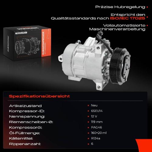 1x Klimakompressor für KIA Sorento II XM 2.0L 2.2L 2009-2012 Bild 1x Klimakompressor für KIA Sorento II XM 2.0L 2.2L 2009-2012