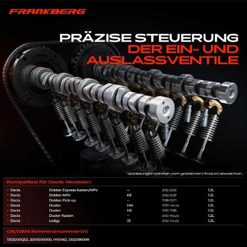 1x Nockenwelle für Dacia Duster Renault Captur 1 Clio 4 Megane 3 4 Scénic 4 Nissan Bild 1x Nockenwelle für Dacia Duster Renault Captur 1 Clio 4 Megane 3 4 Scénic 4 Nissan