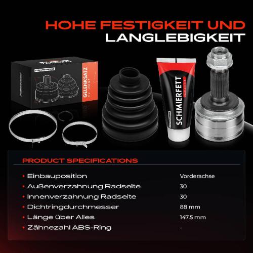 Frankberg 1x Antriebswelle Gelenksatz Vorderachse für Honda Accord 8 CU CW CR-V 4 RM 2.0L 2.4L Bild Frankberg 1x Antriebswelle Gelenksatz Vorderachse für Honda Accord 8 CU CW CR-V 4 RM 2.0L 2.4L