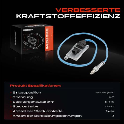 1x Nox Sensor Nitrogen Oxide Lamdasonde nach Katalysator für Audi BMW Chrysler Citroën Fiat Ford Renault Bild 1x Nox Sensor Nitrogen Oxide Lamdasonde nach Katalysator für Audi BMW Chrysler Citroën Fiat Ford Renault