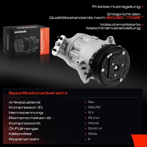 1x Klimakompressor für Fiat 500L 351 352 Tipo 356 1.3L 1.6L Bj ab 2012 Bild 1x Klimakompressor für Fiat 500L 351 352 Tipo 356 1.3L 1.6L Bj ab 2012