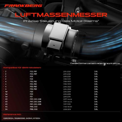 1x Luftmassenmesser für BMW F22 F87 F23 F32 F82 F33 F83 F20 F21 F34 F30 F80 F31 F36 F90 G30 G31 Bild 1x Luftmassenmesser für BMW F22 F87 F23 F32 F82 F33 F83 F20 F21 F34 F30 F80 F31 F36 F90 G30 G31