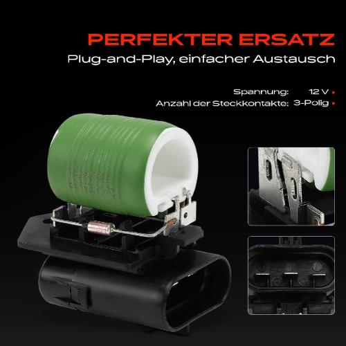 1x Widerstand Vorwiderstand Gebläsemotor für Opel Corsa D S07 Fiat Grande Punto Bild 1x Widerstand Vorwiderstand Gebläsemotor für Opel Corsa D S07 Fiat Grande Punto