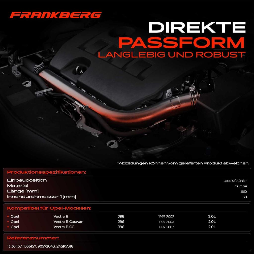 1x Kühlerschlauch Turboschlauch für Opel Vectra B J96 Vectra B Caravan Vectra B CC 2.0L 1997-2003