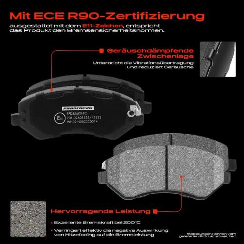 4x Bremsbeläge Vorderachse für Chrysler Voyager IV Van RG RS Jeep Cherokee 2000-2008 Bild 4x Bremsbeläge Vorderachse für Chrysler Voyager IV Van RG RS Jeep Cherokee 2000-2008