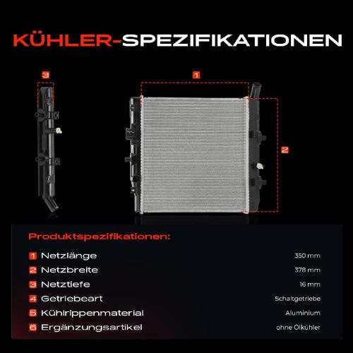 Frankberg 1x Kühler Wasserkühler Motorkühler für Mazda Demio DW 1.3L 1998-2003 Bild Frankberg 1x Kühler Wasserkühler Motorkühler für Mazda Demio DW 1.3L 1998-2003