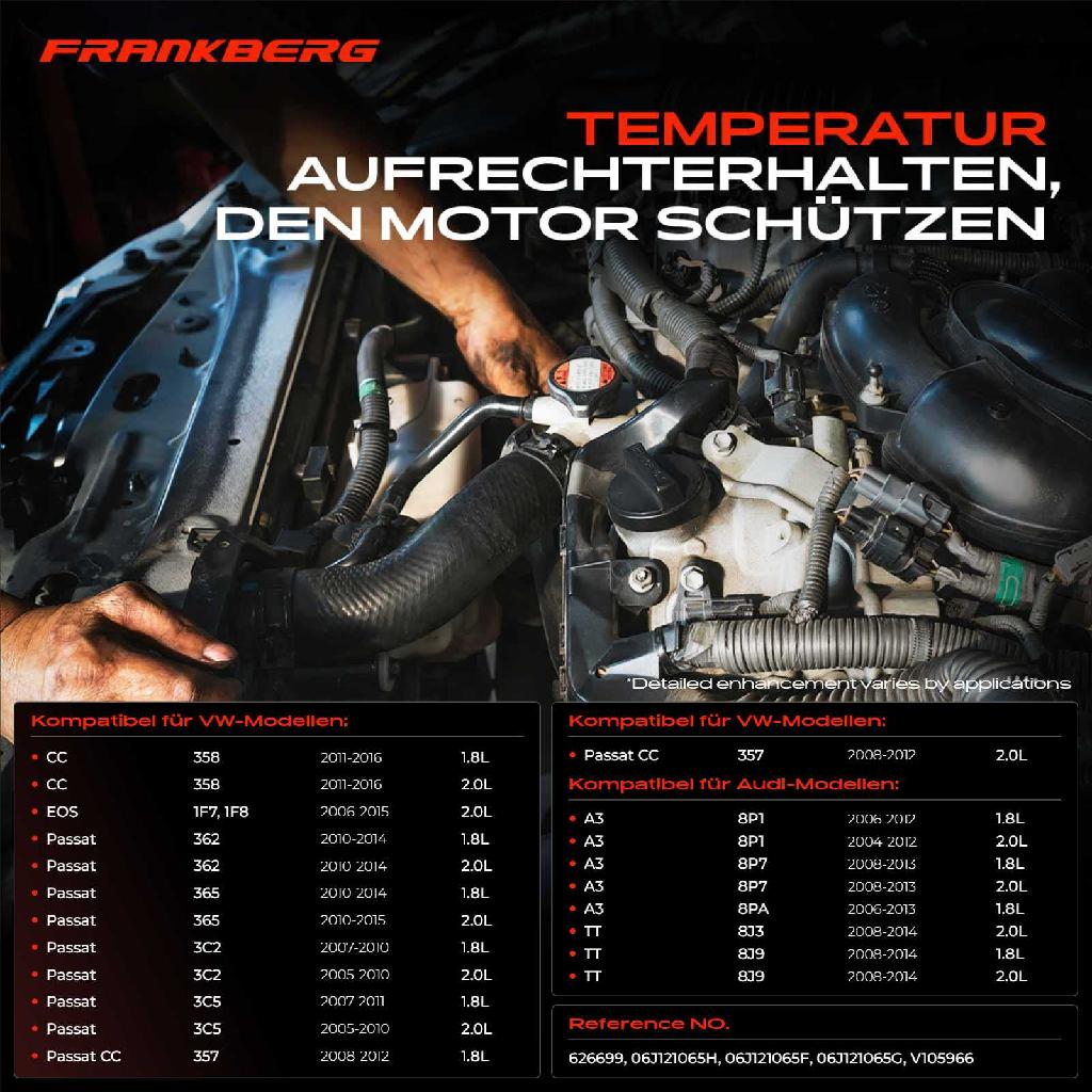 1x Kühlerschlauch Kühlwasserschlauch für VW Golf Passat Tiguan Audi A3 8P Q3 TT Seat Skoda Octavia II