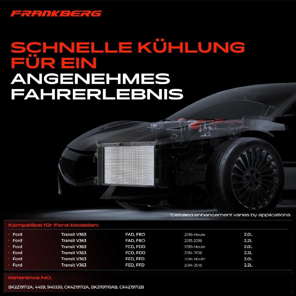 1x Kondensator Klimaanlage für Transit V362 F3 V363 FAD FCD FED