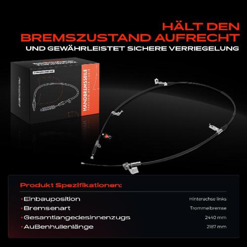 1x Seilzug Feststellbremse Hinterachse links für Nissan NP300 Navara Pritsche D40 2.5L Bild 1x Seilzug Feststellbremse Hinterachse links für Nissan NP300 Navara Pritsche D40 2.5L