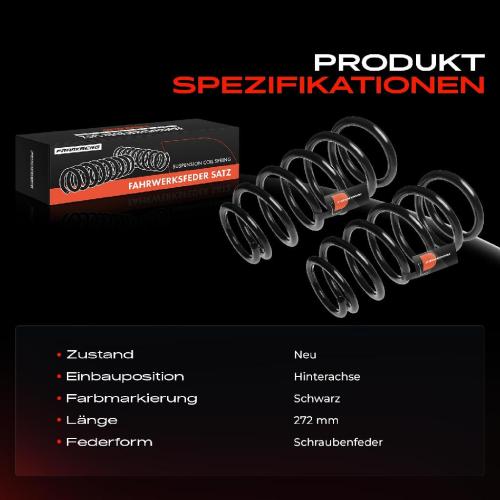 Frankberg 2x Fahrwerksfeder Hinterachse für Nissan Almera I Hatchback N15 2.0L 1997-1998 Bild Frankberg 2x Fahrwerksfeder Hinterachse für Nissan Almera I Hatchback N15 2.0L 1997-1998