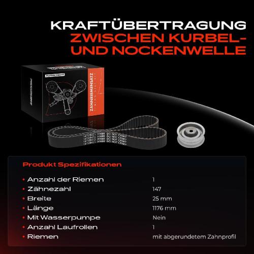 Frankberg 1x Zahnriemensatz Zahnriemen für VW Golf Jetta 2Passat Audi 80 100 A6 Seat Toledo I Bild Frankberg 1x Zahnriemensatz Zahnriemen für VW Golf Jetta 2Passat Audi 80 100 A6 Seat Toledo I