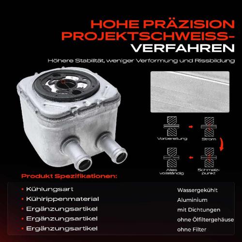 1x Ölkühler Motoröl für VW Golf 3/4 Audi A3 A4 8D 8E 8H B5 B6 B7 A6 4B C5 C6 A8 TT Bild 1x Ölkühler Motoröl für VW Golf 3/4 Audi A3 A4 8D 8E 8H B5 B6 B7 A6 4B C5 C6 A8 TT