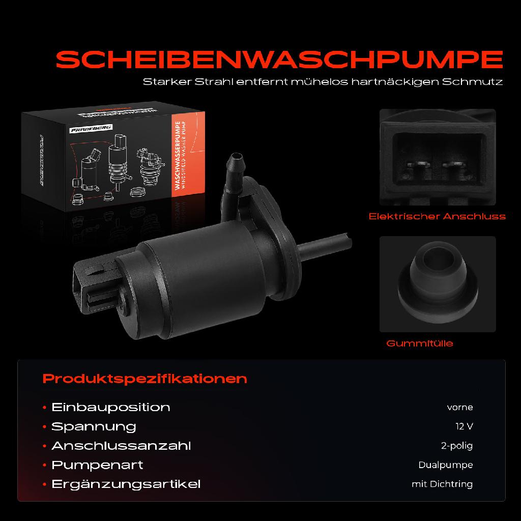 1x Waschwasserpumpe Scheibenreinigung Vorne für Ford Galaxy Opel Agila Astra
