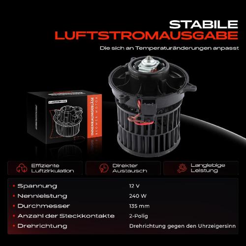 Frankberg 1x Gebläsemotor Innenraumgebläse für Ford Fiesta V JH_JD_ 2002-2008 Fusion JU_ 2002-2012 Bild Frankberg 1x Gebläsemotor Innenraumgebläse für Ford Fiesta V JH_JD_ 2002-2008 Fusion JU_ 2002-2012