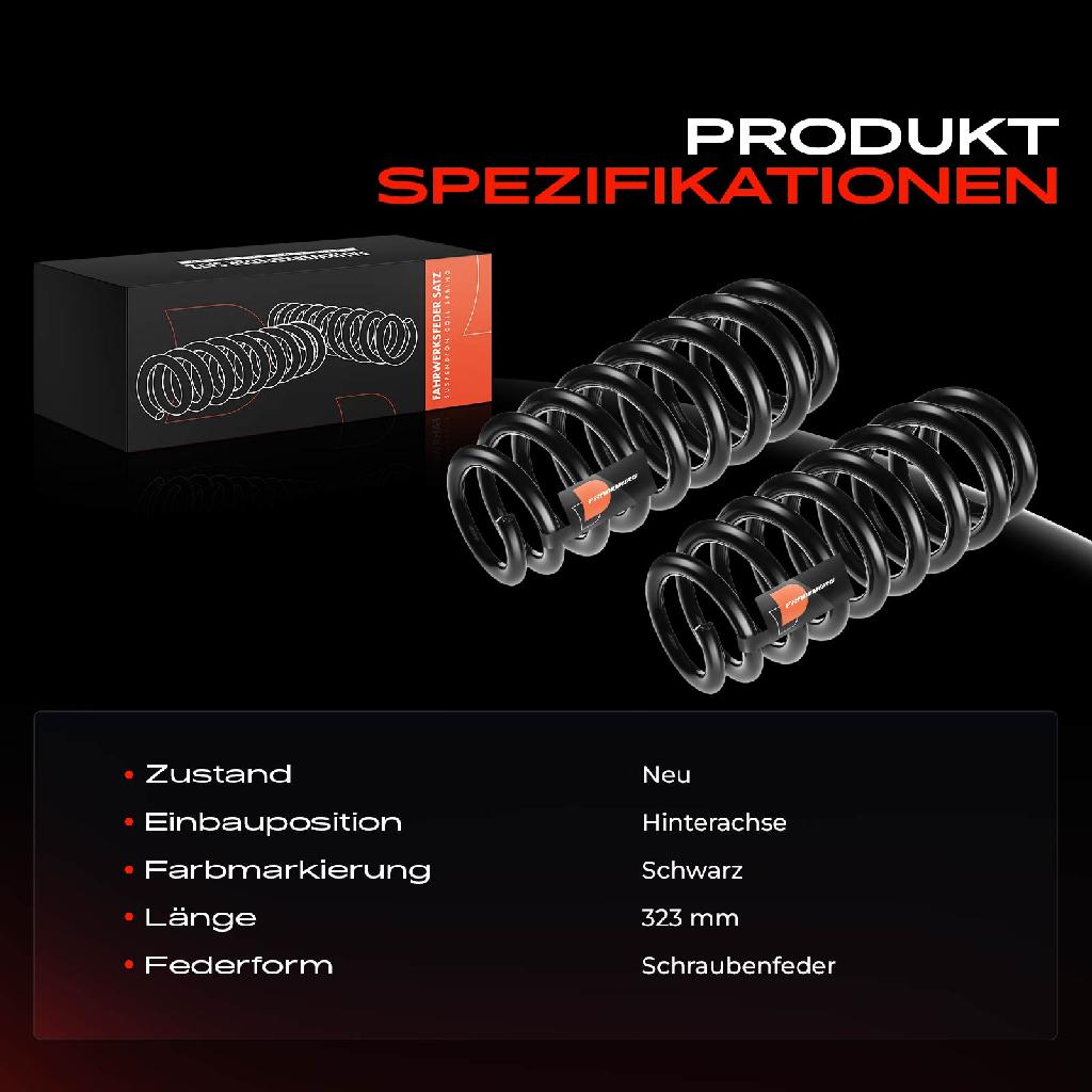 2x Fahrwerksfeder Hinterachse für BMW 1er Cabriolet E88 3er E90 2.0L 3.0L 2006-2013