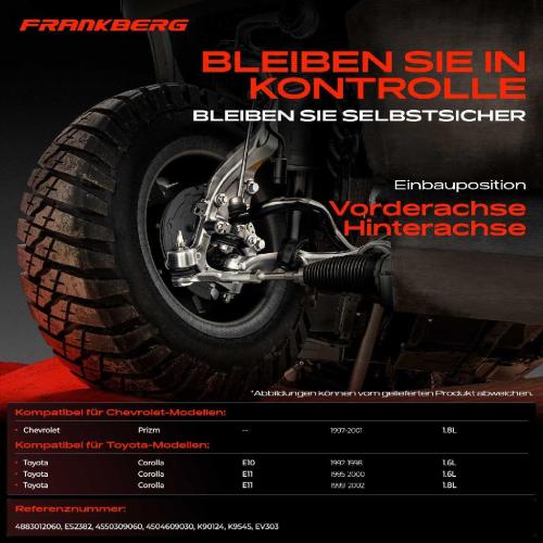 Frankberg 1x Querlenker Satz Vorderachse für Chevrolet Prizm Toyota Corolla E10 E11 1.8L 1.6L 1992-2002 Bild Frankberg 1x Querlenker Satz Vorderachse für Chevrolet Prizm Toyota Corolla E10 E11 1.8L 1.6L 1992-2002