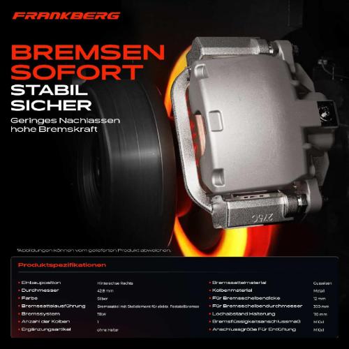 Frankberg 1x Bremssattel Hinterachse Rechts für Audi A4 8K2 A5 8T3 Q5 8RB 2007-2017 Bild Frankberg 1x Bremssattel Hinterachse Rechts für Audi A4 8K2 A5 8T3 Q5 8RB 2007-2017