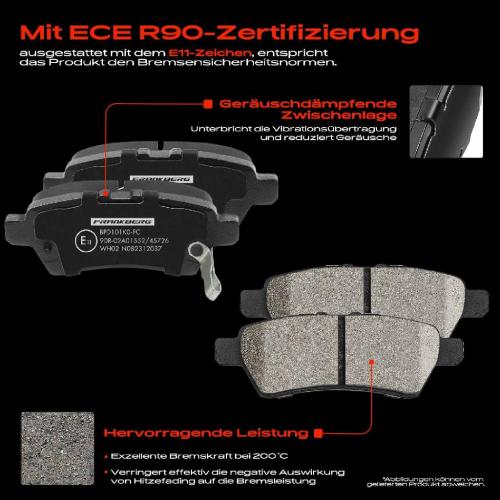 4x Bremsbeläge Hinterachse für Nissan Pathfinder III R51 2.5L 3.0L 4.0L 2005-2025 Bild 4x Bremsbeläge Hinterachse für Nissan Pathfinder III R51 2.5L 3.0L 4.0L 2005-2025