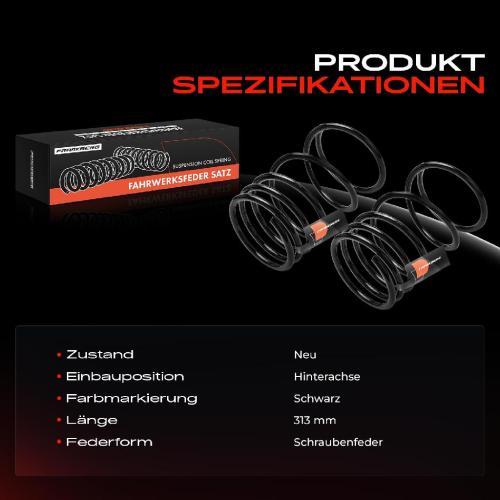 Frankberg 2x Fahrwerksfeder Hinterachse für Subaru Impreza Stufenheck GC 2.0L 1994-2000 Bild Frankberg 2x Fahrwerksfeder Hinterachse für Subaru Impreza Stufenheck GC 2.0L 1994-2000