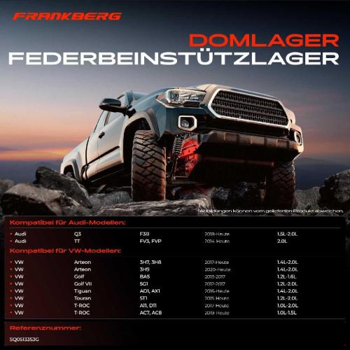 2x Domlager Federbeinstütz lager für VW Golf 7 8 Audi A3 8V 8Y Seat Leon Bild 2x Domlager Federbeinstütz lager für VW Golf 7 8 Audi A3 8V 8Y Seat Leon