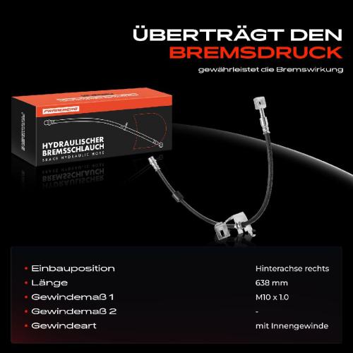 Frankberg 1x Bremsschlauch Bremsschläuche Hinterachse Rechts für Chevrolet Cruze Opel Astra J P10 Vauxhall Zafira Bild Frankberg 1x Bremsschlauch Bremsschläuche Hinterachse Rechts für Chevrolet Cruze Opel Astra J P10 Vauxhall Zafira