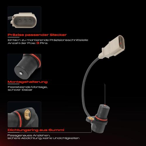 1x Kurbelwellensensor Impulsgeber für VW Golf Polo Passat Aud A3 A4 TT Jetta Seat Skoda 1.6L-2.0L Bild 1x Kurbelwellensensor Impulsgeber für VW Golf Polo Passat Aud A3 A4 TT Jetta Seat Skoda 1.6L-2.0L