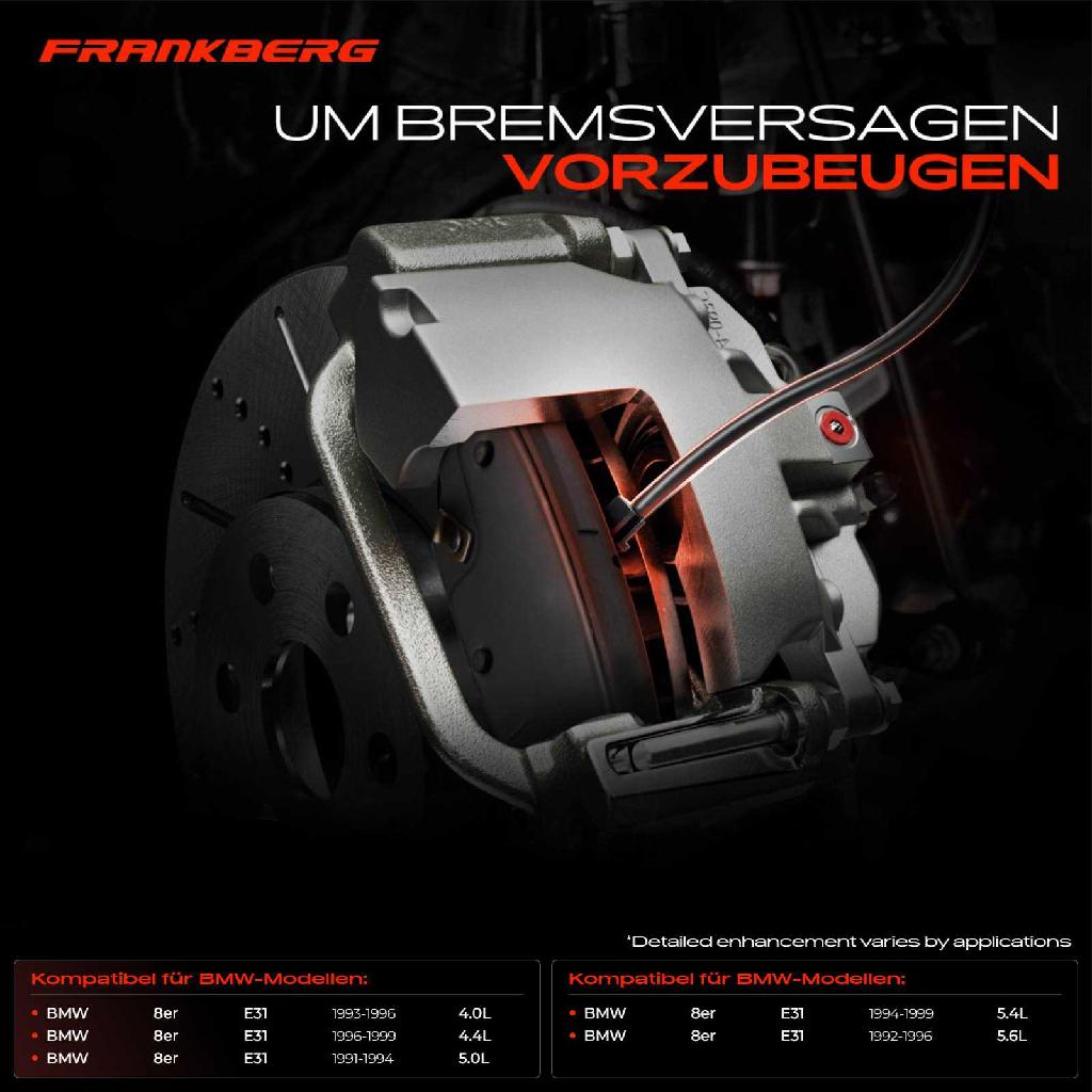 2x Warnkontakt Bremsbelagverschleiß Vorderachse für BMW 8er E31 840i Ci 850i Ci 1991-1999