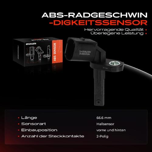 1x ABS Sensor vorne und hinten für Porsche Macan 95B 2.0L 2.9L 3.0L 3.6L Bj ab 2014 Bild 1x ABS Sensor vorne und hinten für Porsche Macan 95B 2.0L 2.9L 3.0L 3.6L Bj ab 2014