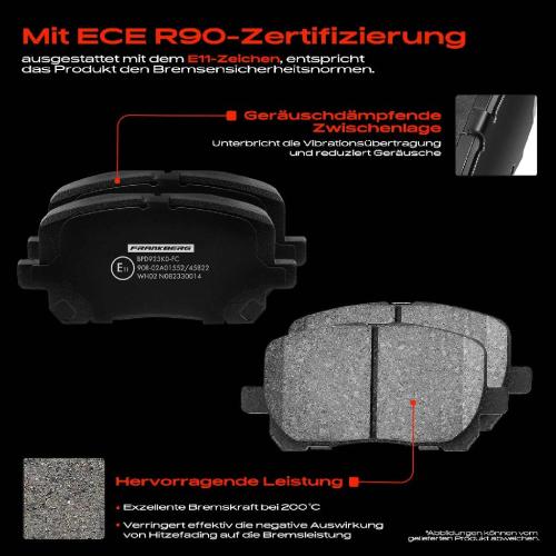 4x Bremsbeläge Vorderachse für Toyota Avensis Verso M2 2.0L 2001-2009 Bild 4x Bremsbeläge Vorderachse für Toyota Avensis Verso M2 2.0L 2001-2009